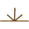Ekena Millwork Saratoga Rough Sawn Timber Gable Bracket, Western Red Cedar, 96"W x 60"H x 2"D x 4"F, 15/12 Pitch GBW096X60X0204SAR00RWR - alternate 2